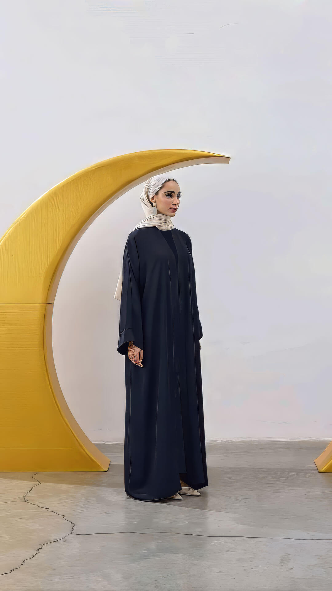Su Exclusive abaya Set dark blue
