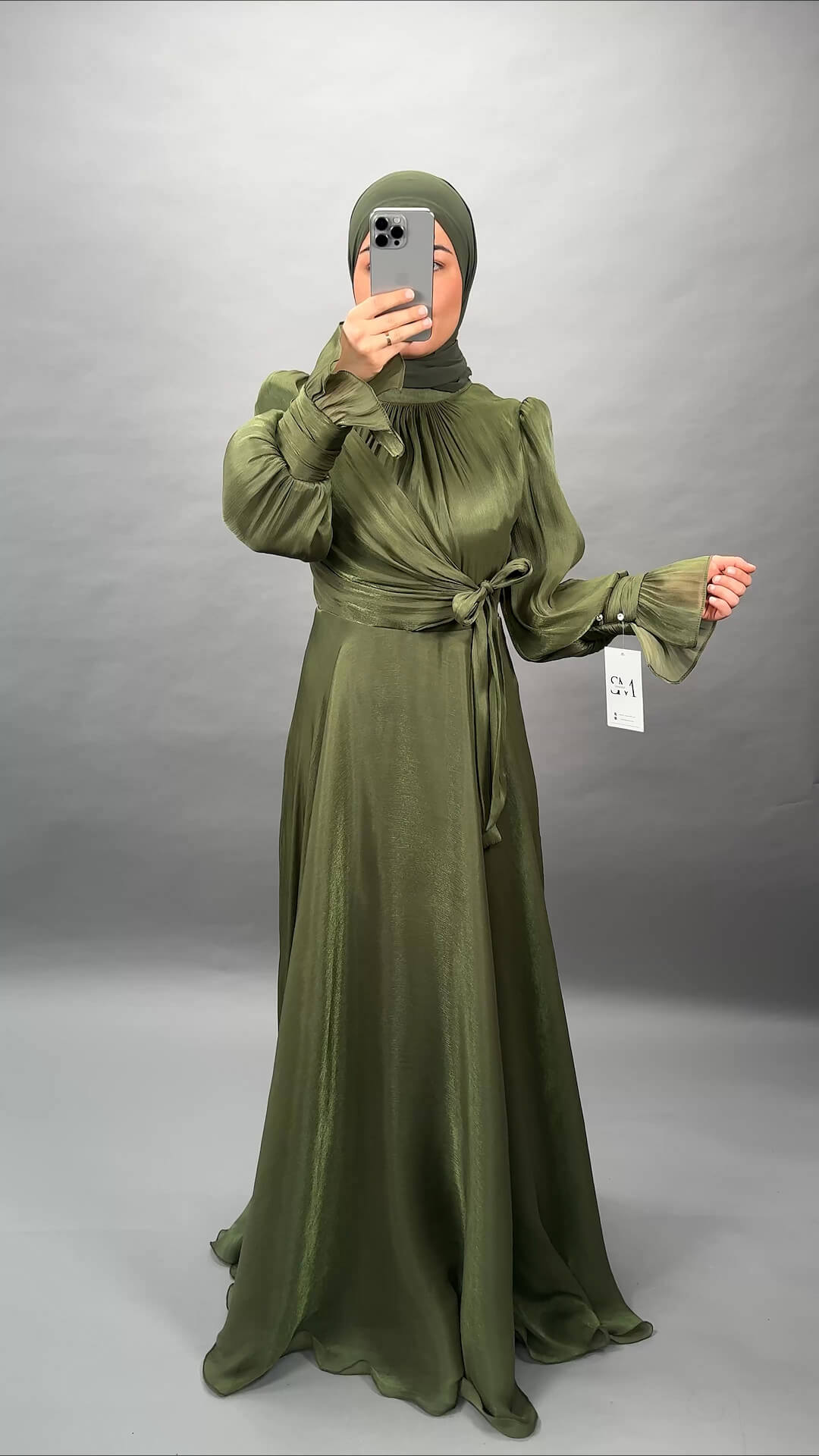 Aren evening dress green