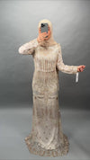 Aura evening dress beige