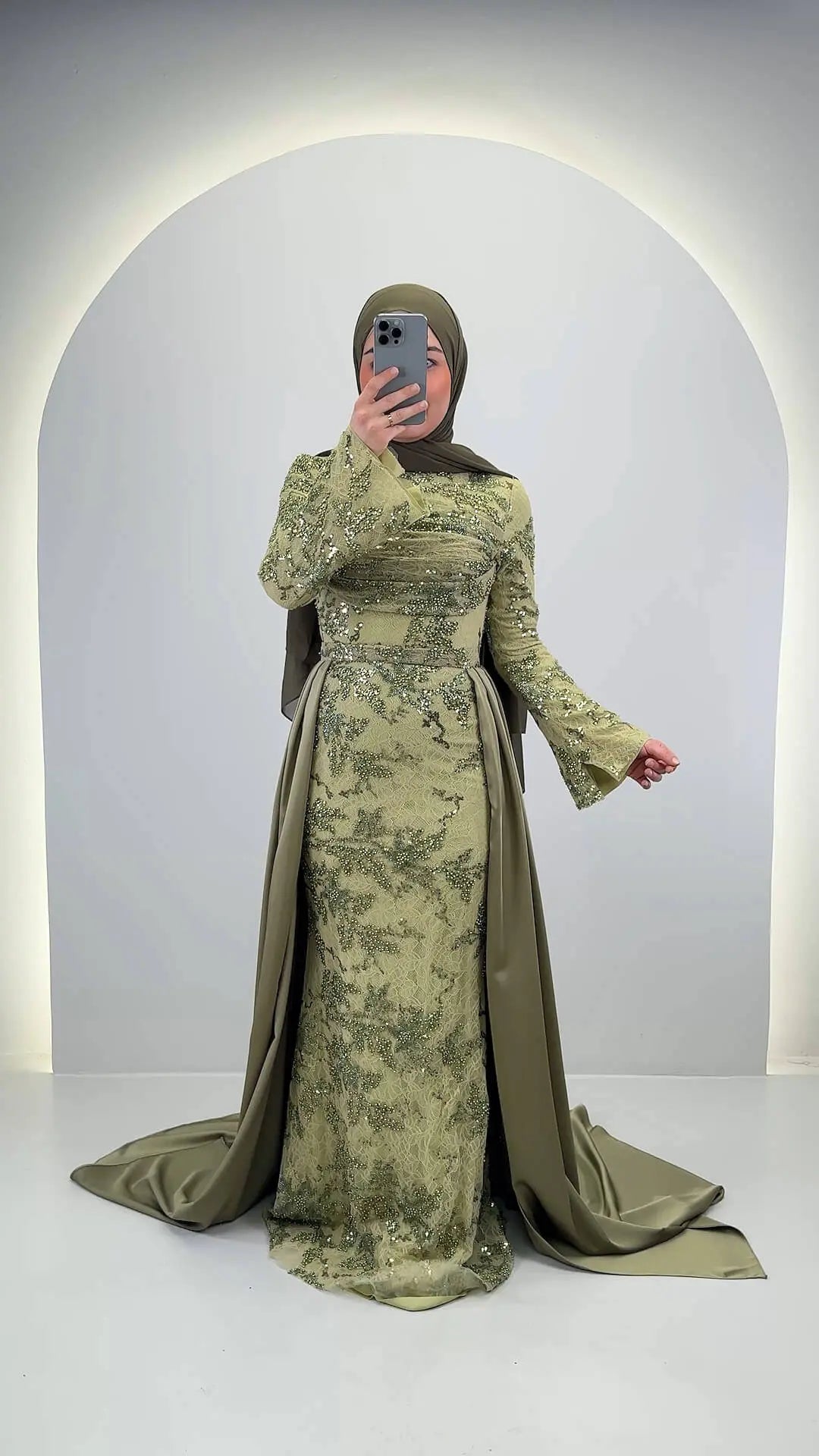 Azmia Evening dress Green