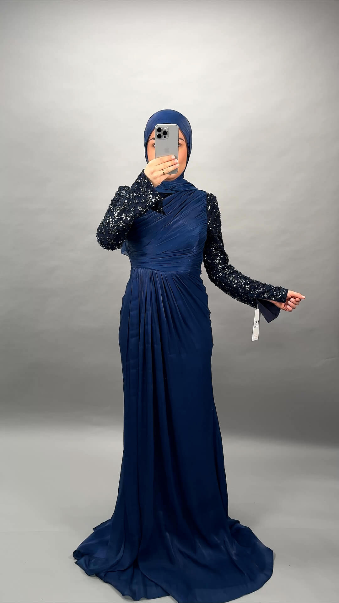 Damla evening dress dark blue