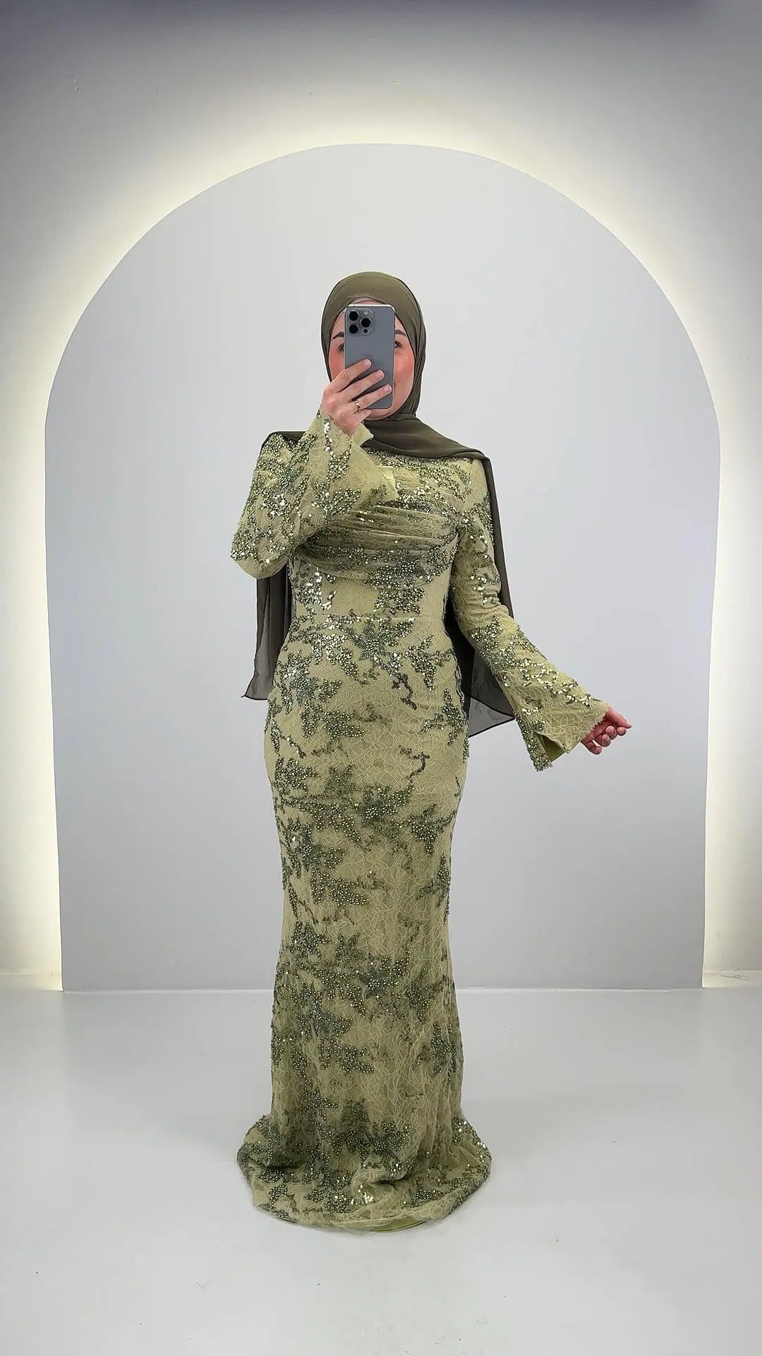 Azmia Evening dress Green