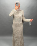 Almeda evening dress beige