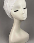 Bonnet with seam + Topuz white