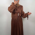 Leyna evening dress brown