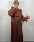 Leyna evening dress brown