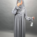 Mila Abaya Set with Khimar Gray