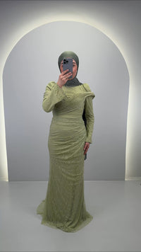 Misa Evening dress Green