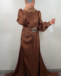 Nur evening dress brown