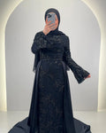 Azmia Evening dress Black with Hijab