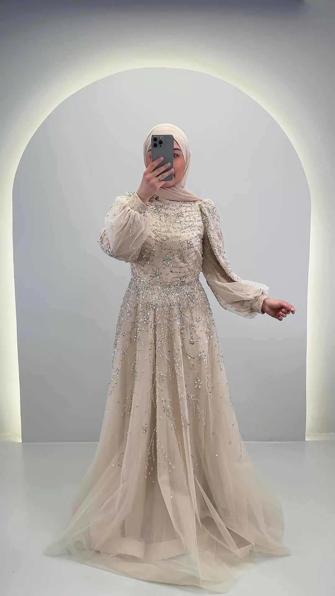 Elsa Evening dress Beige