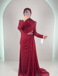 Efila Evening dress Burgundy