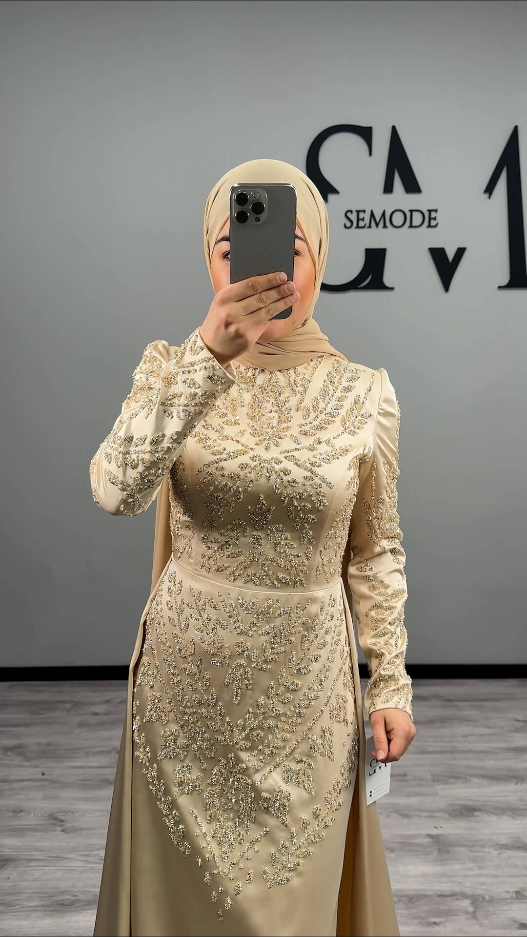 Ciara Abendkleid Gold Semode