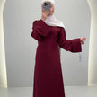 Classy Dress Wine Red