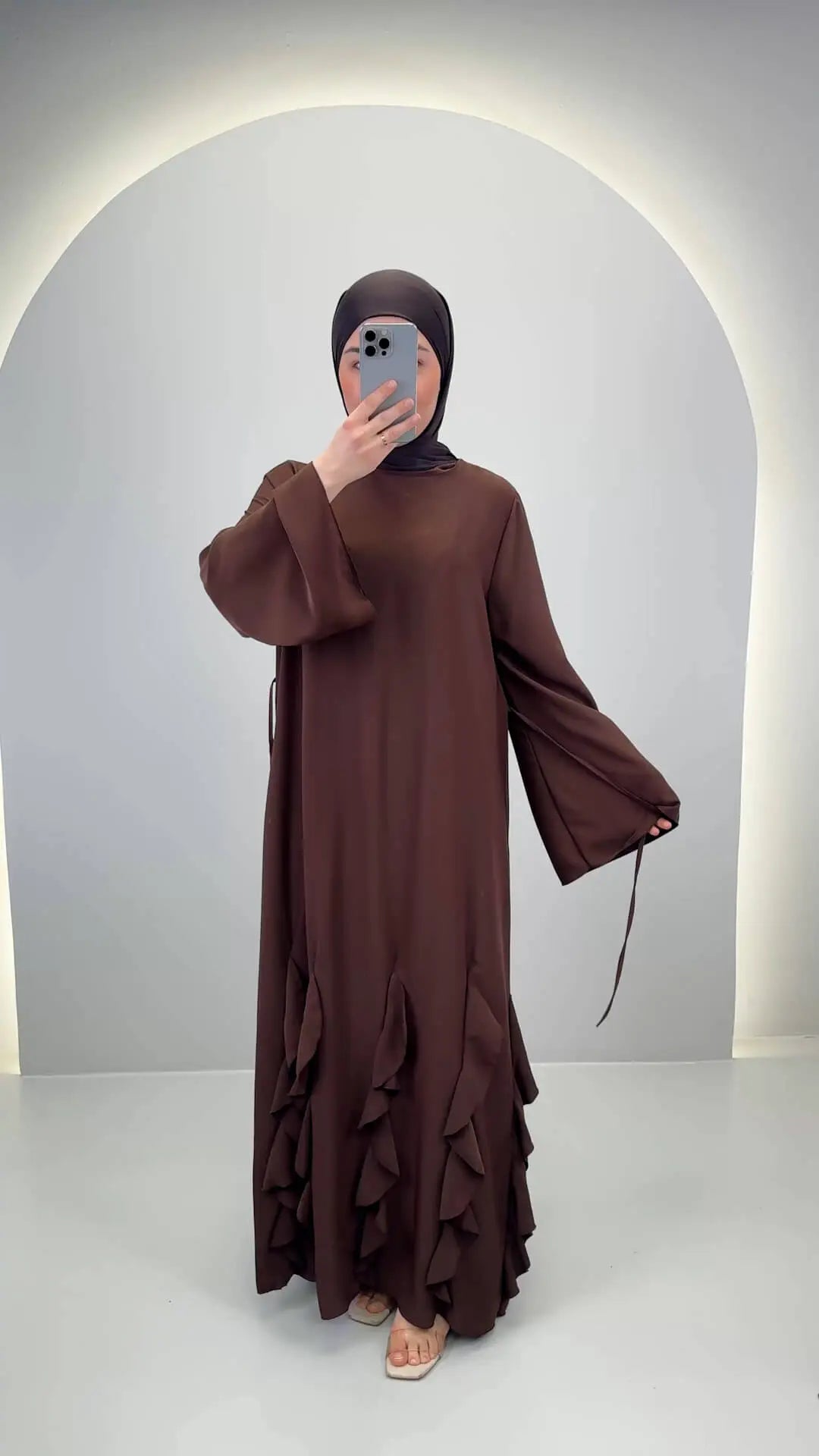 Diya Evening dress Brown 01