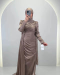 Leyla Abendkleid Taupe