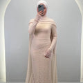 Liora Abendkleid Beige mit HIJAB
