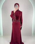 Maya Evening dress Burgundy