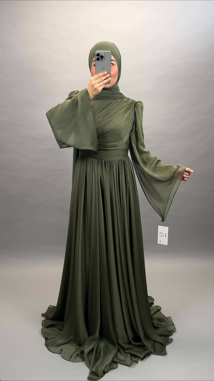 Medina evening dress khaki