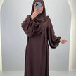 Misa Abaya Set with Khimar Brown