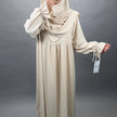 Mila Abaya Set with Khimar Beige