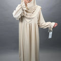 Mila Abaya Set with Khimar Beige