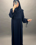 Mila Abaya Set with Khimar Dark Blue