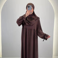 Mila Abaya Set with Khimar Brown