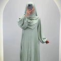 Hifaya Abaya Set with Khimar Mint