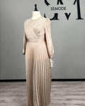 Ponti evening dress beige