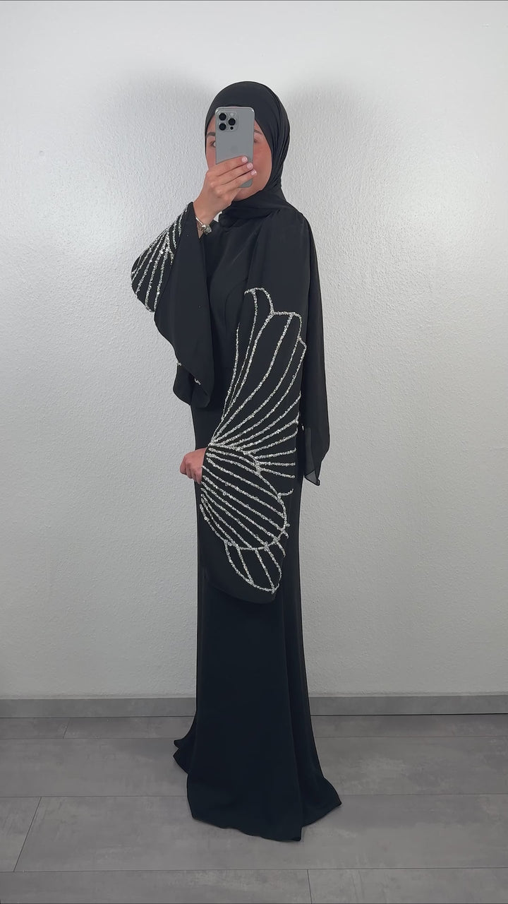 <tc>vestido de noche alev negro</tc>