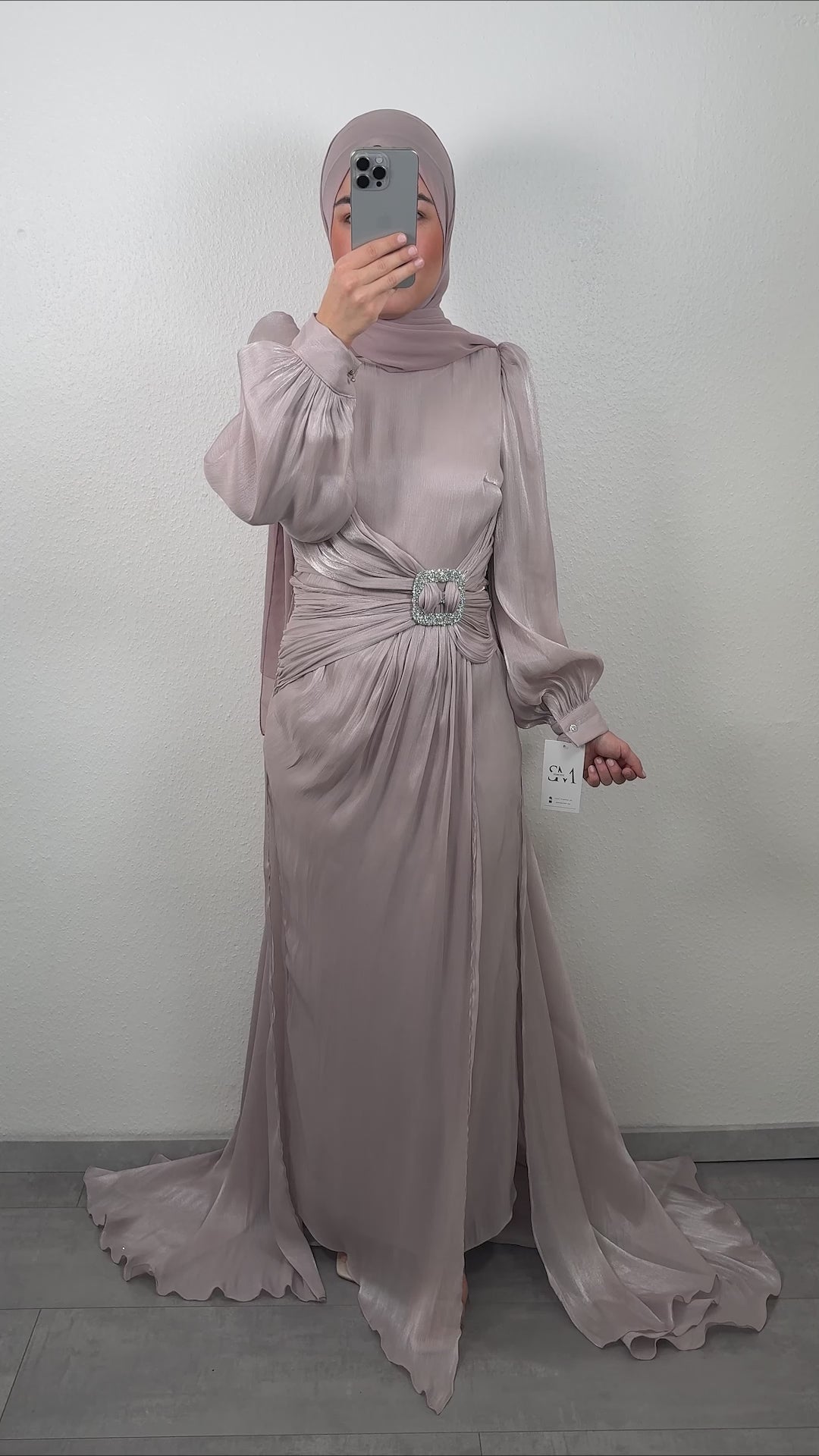 Nur evening dress beige