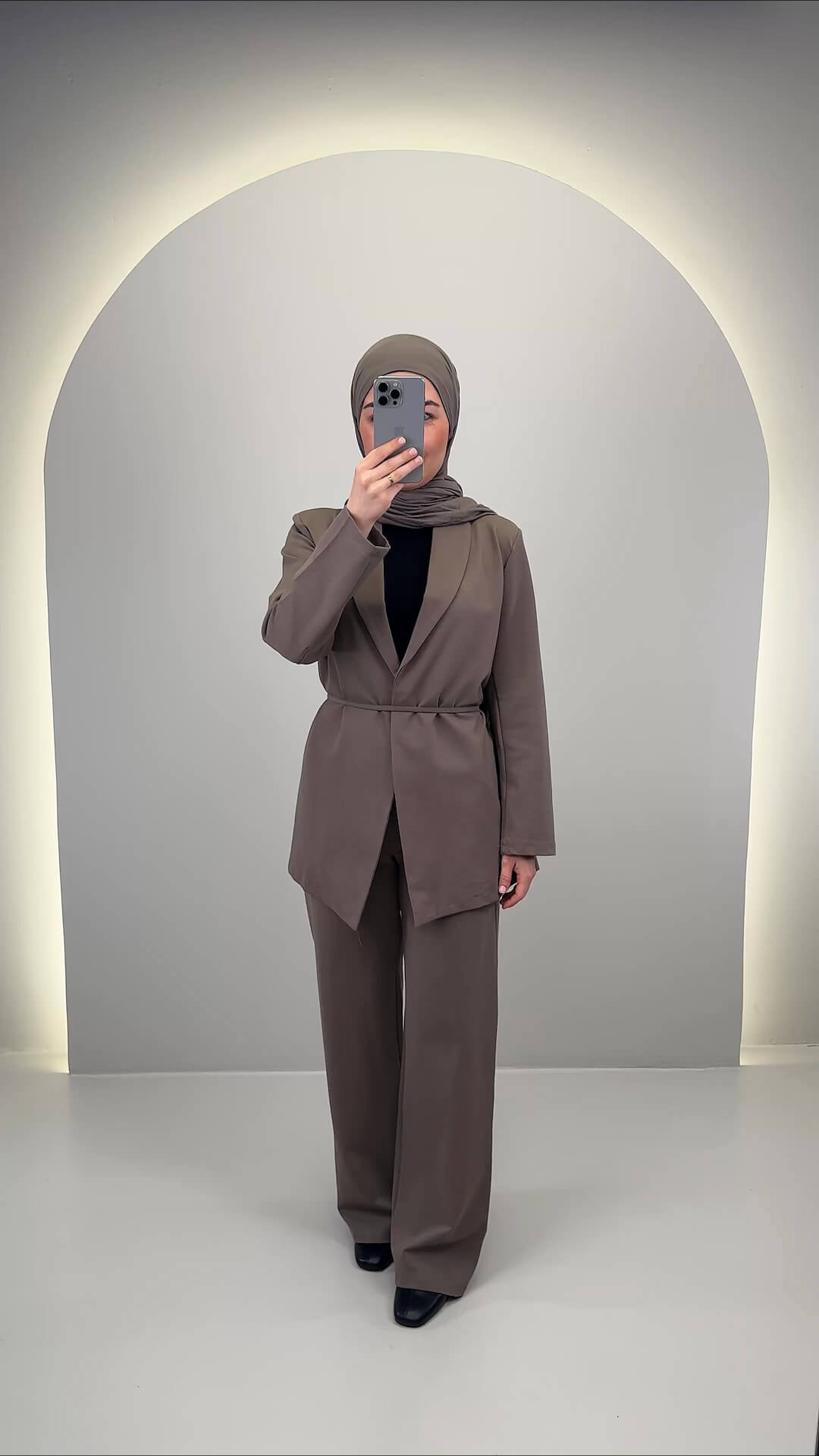 Esilya Zweiteiler Taupe