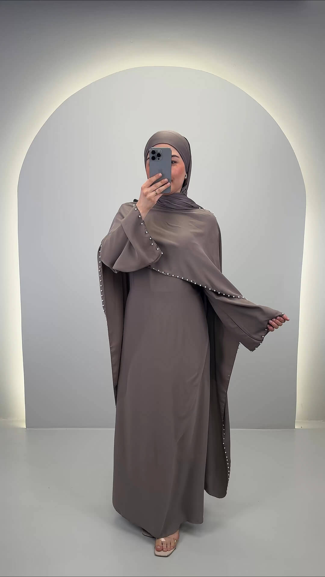 Zerafin Abendkleid Taupe