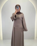 Aramiel Abendkleid Taupe