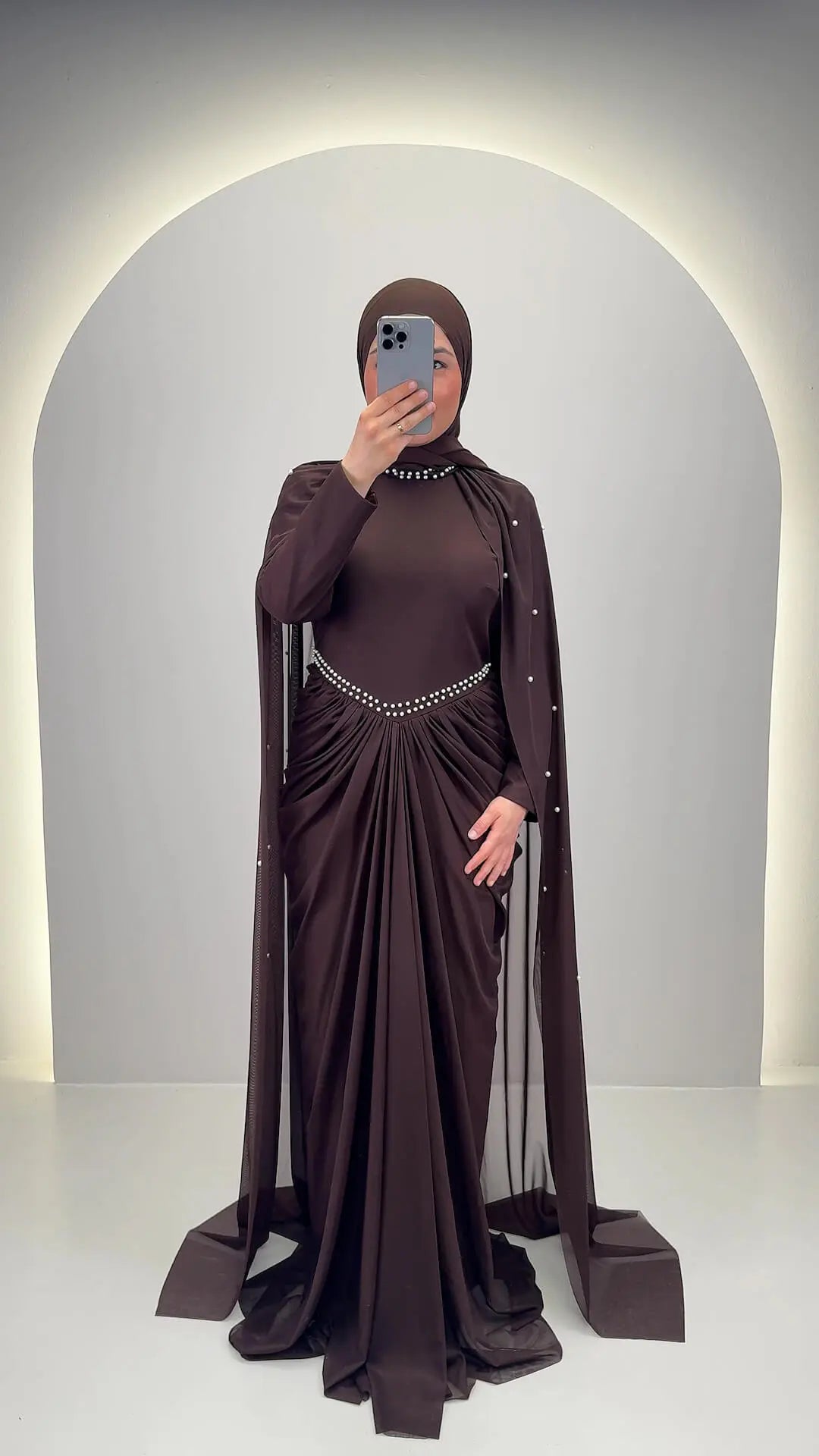 Tiya Evening dress Brown