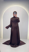 Uray Evening dress Brown with Hijab